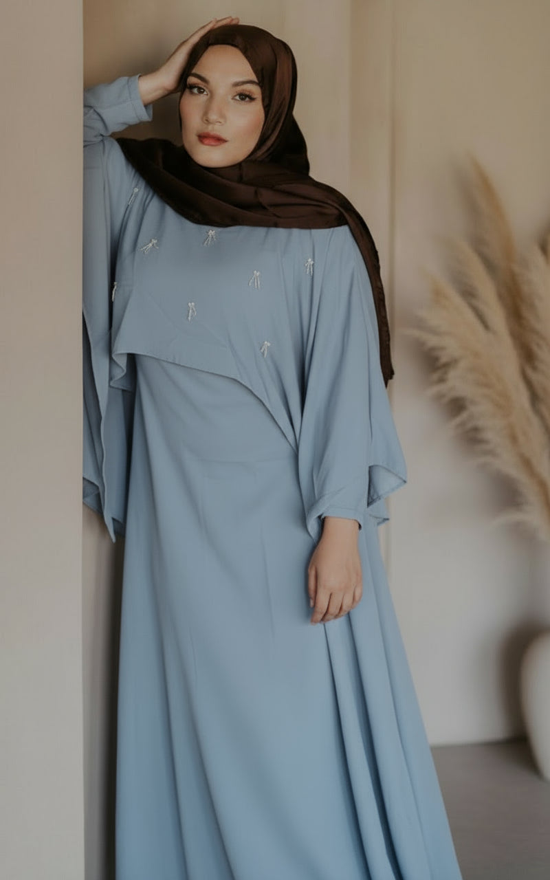 ZahrasBest Jamela Abaya — Classic Cut | Sky Dream
