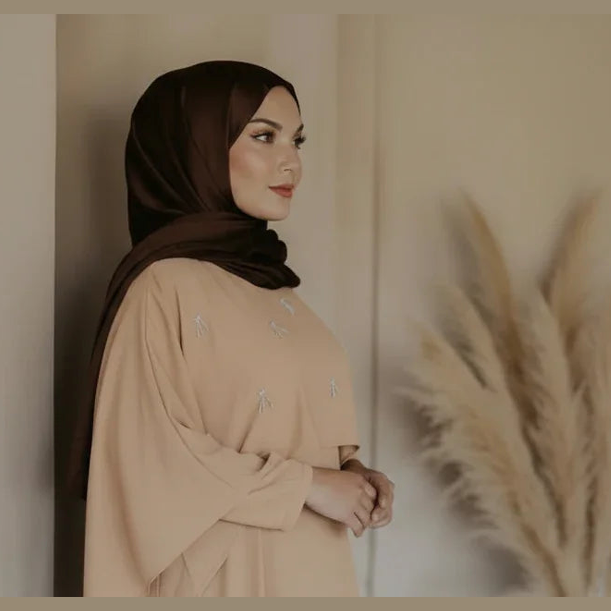 Zahras Best Jamela Abaya 2 Piece Set Golden Dune