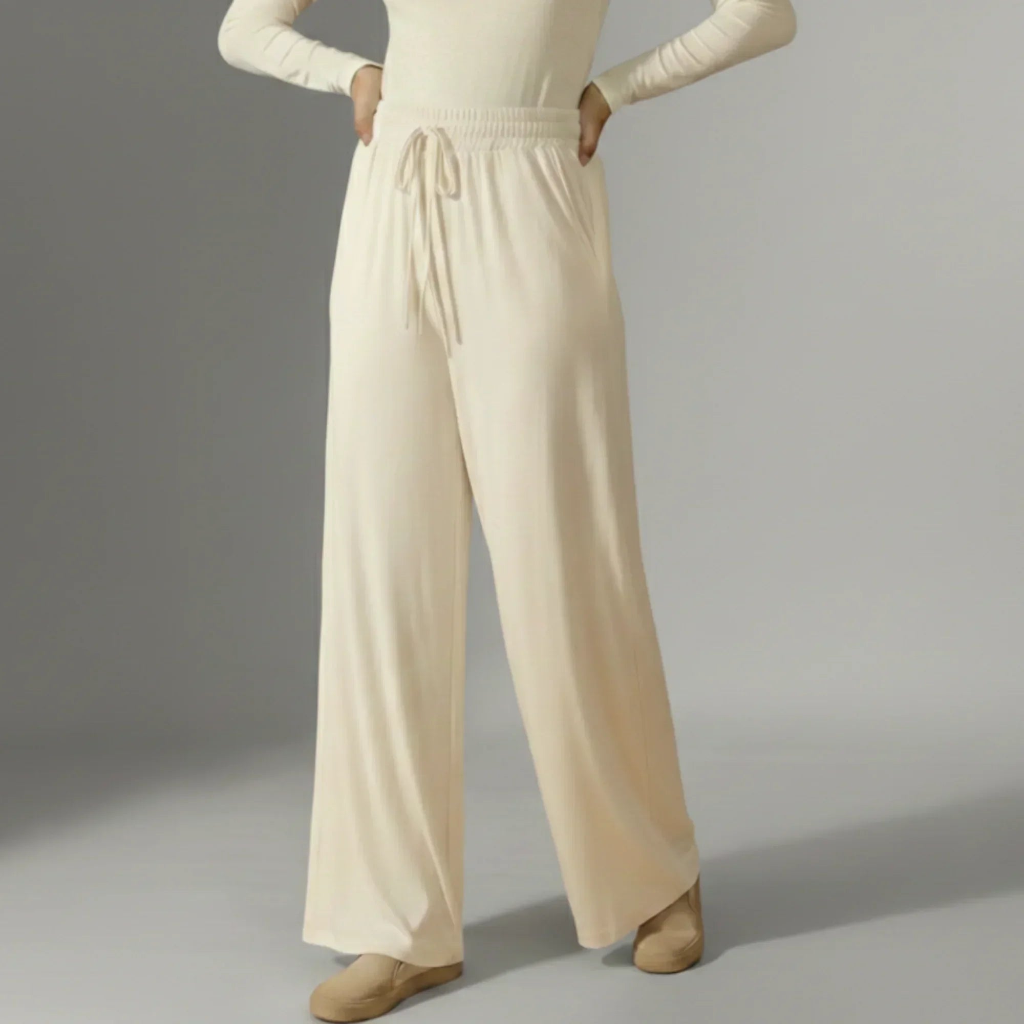 Mira AirFlex Wide Leg Pant - Cloud - ZAHRA'S BEST
