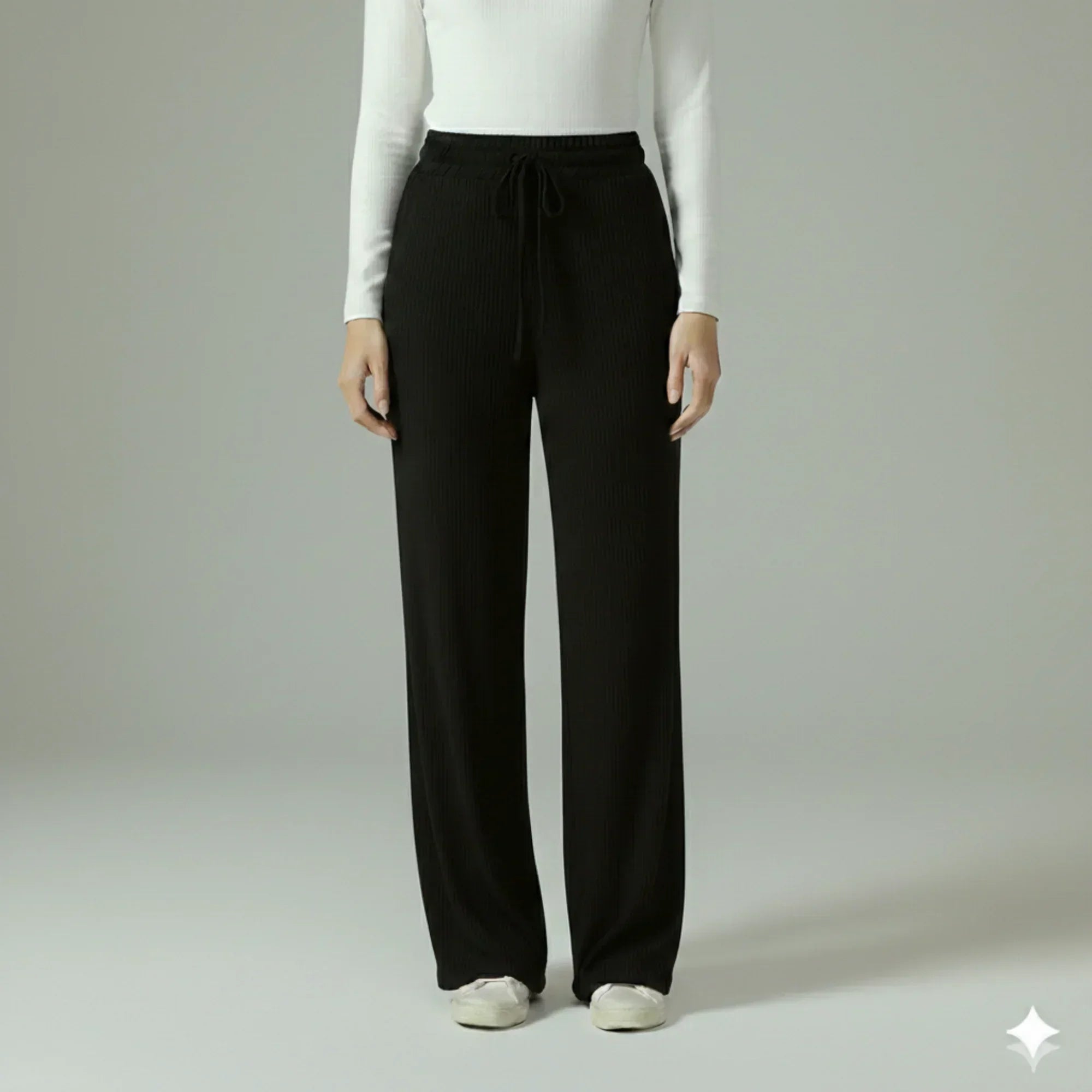 Mira AirFlex Wide Leg Pant - Onyx - ZAHRA'S BEST