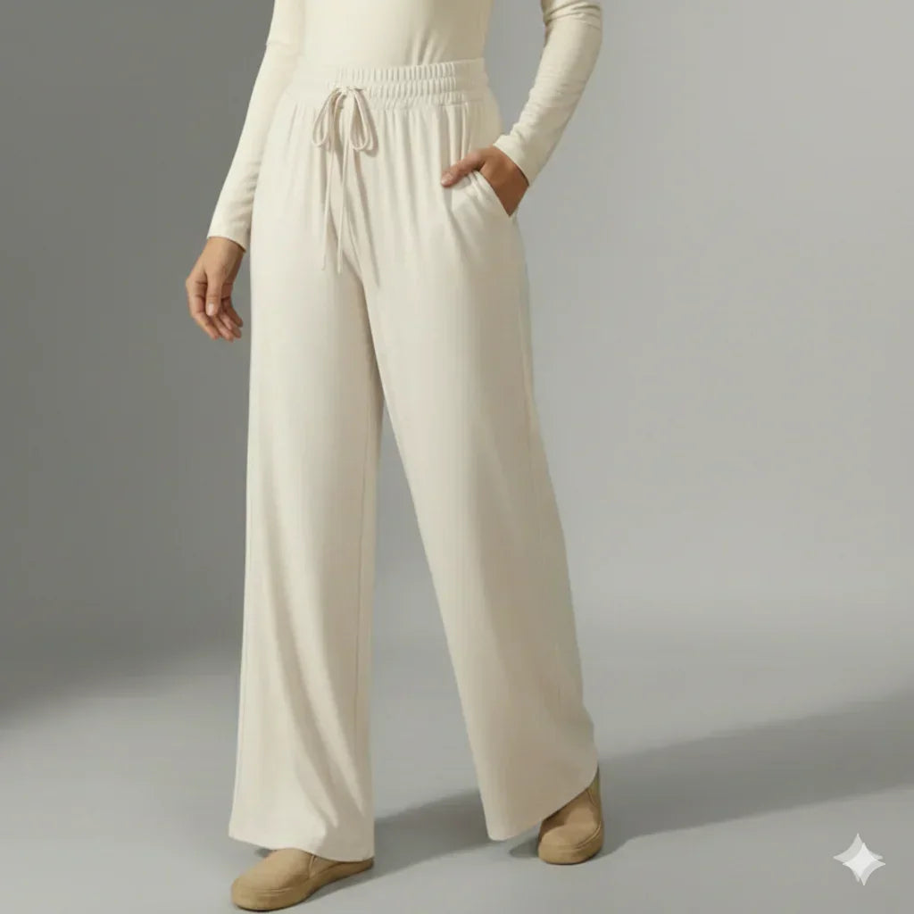 Mira AirFlex Wide Leg Pant - Cloud - ZAHRA'S BEST