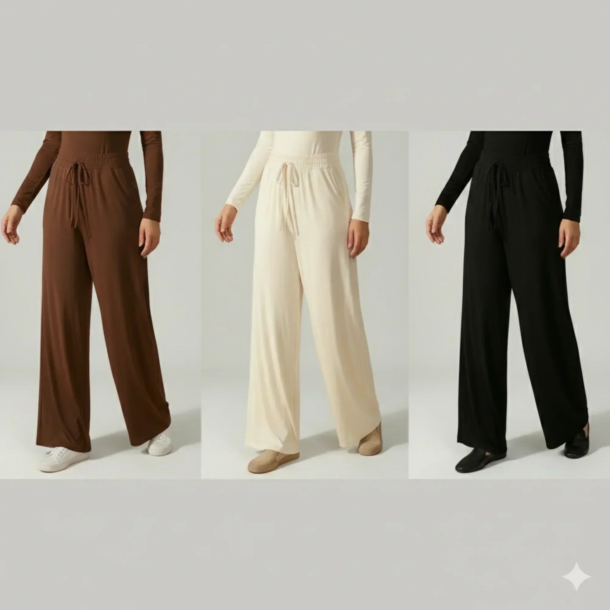 Mira AirFlex Wide Leg Pant - Onyx - ZAHRA'S BEST
