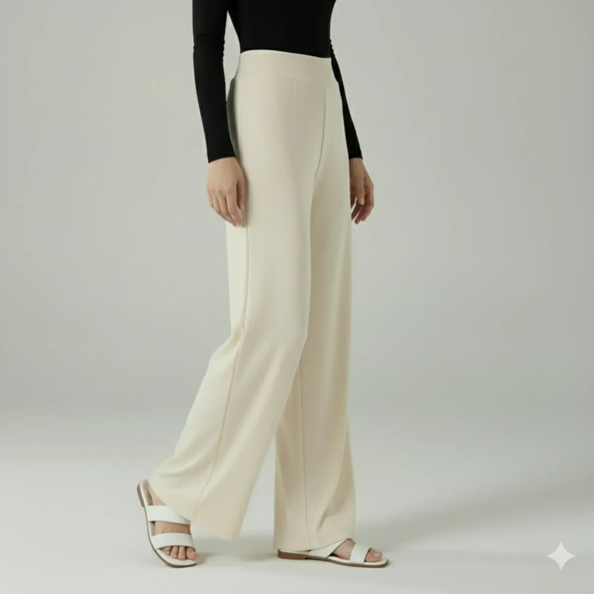 Mira AirFlex Ultra Wide Leg Pant - Cloud - ZAHRA'S BEST