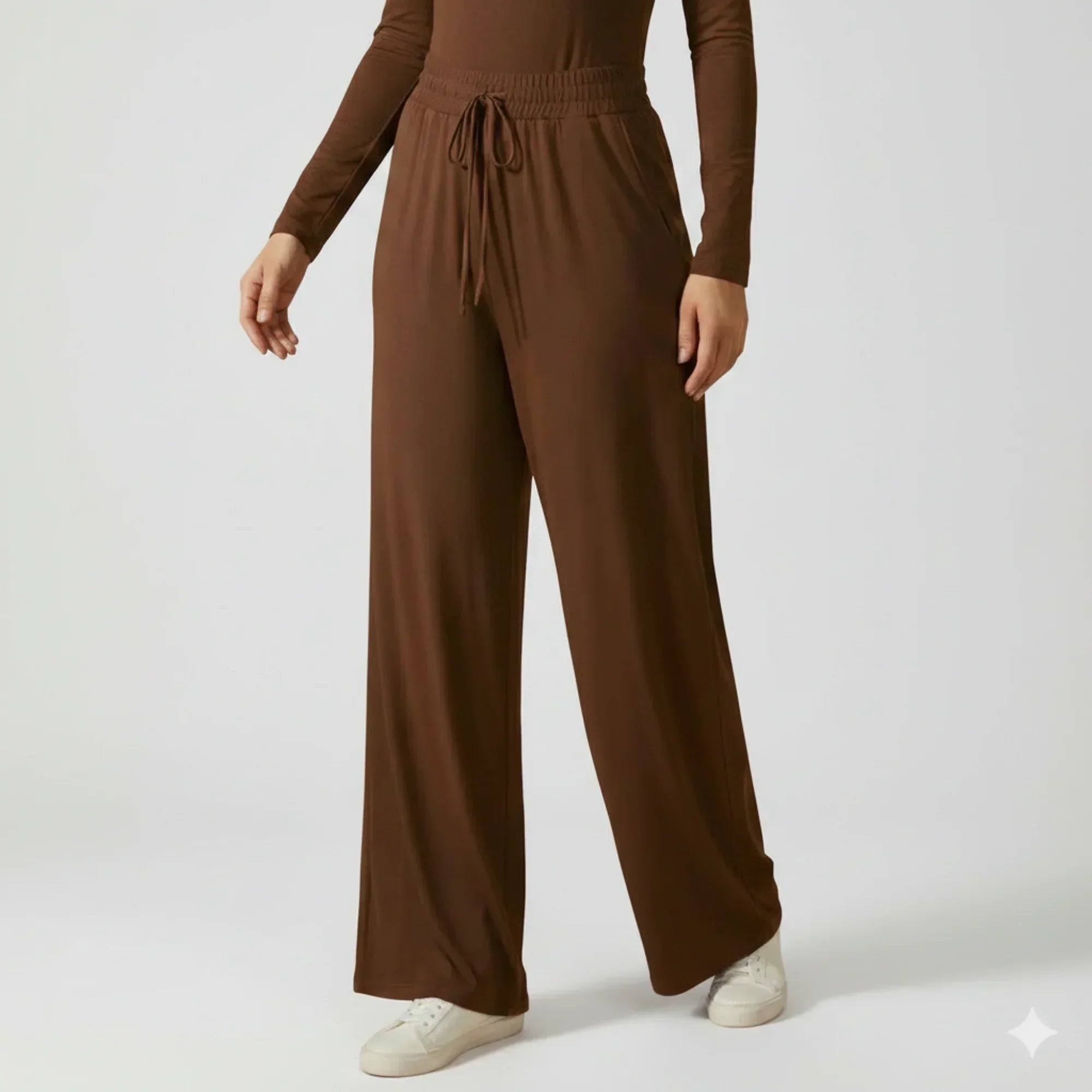 Mira AirFlex Wide Leg Pant - Cocoa - ZAHRA'S BEST