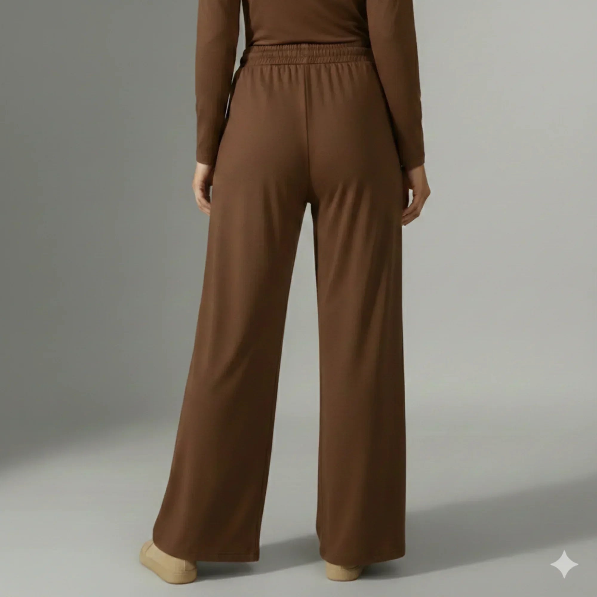 Mira AirFlex Wide Leg Pant - Cocoa - ZAHRA'S BEST