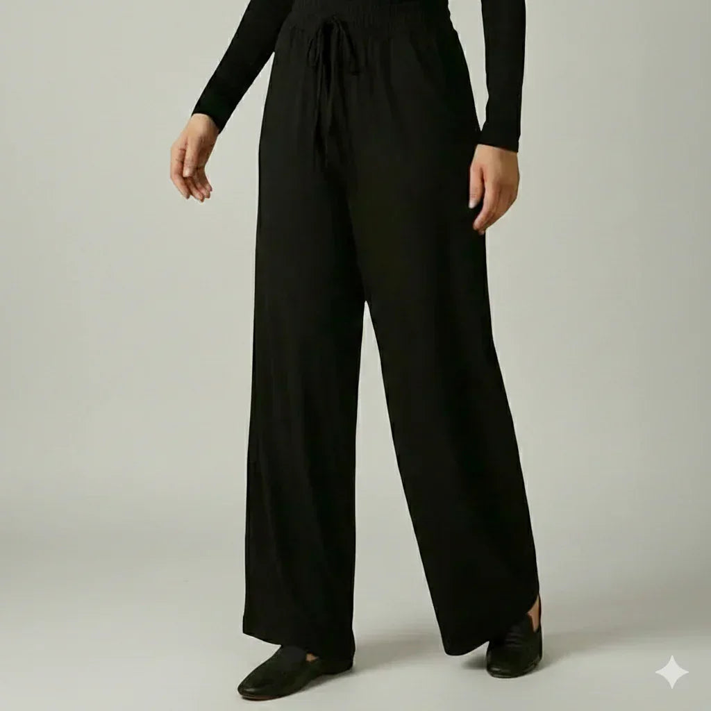 Mira AirFlex Ultra Wide Leg Pant - Onyx - ZAHRA'S BEST