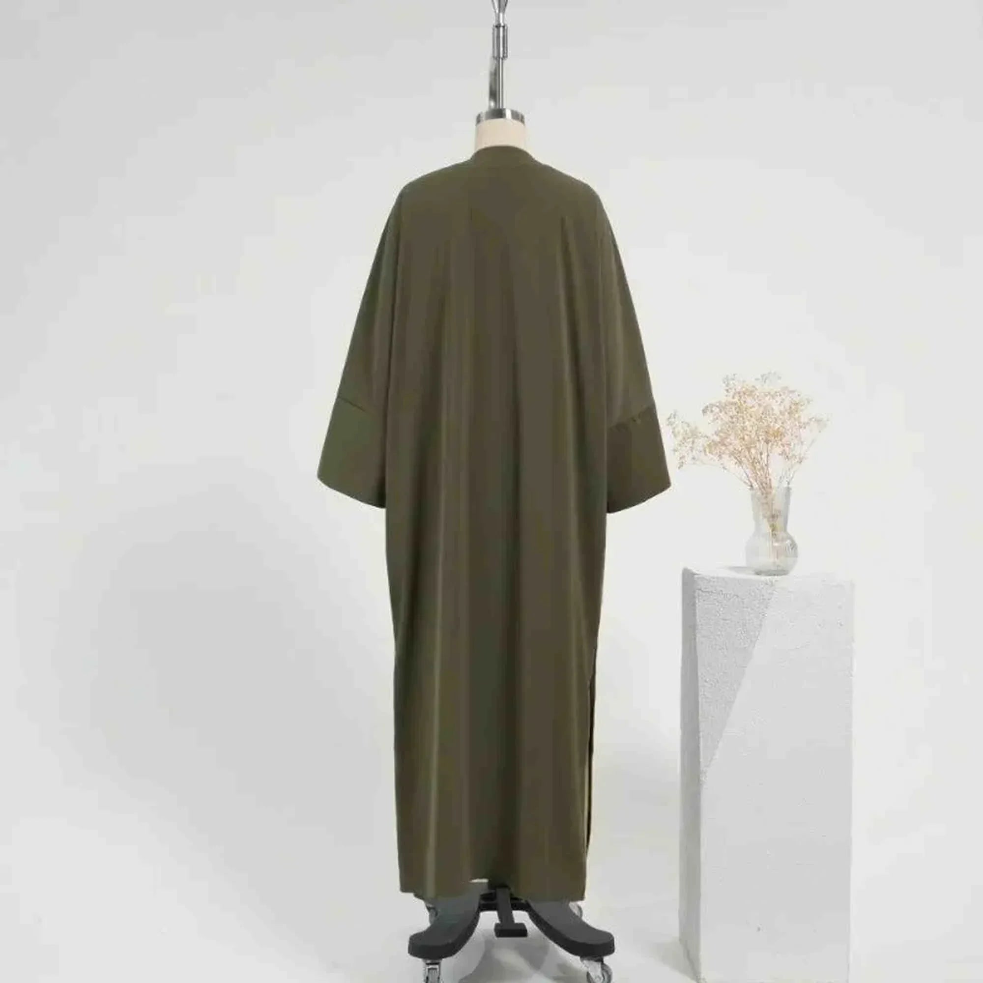 ZahrasBest Dubai Alia Abaya Pistachio/Olive - ZAHRA'S BEST