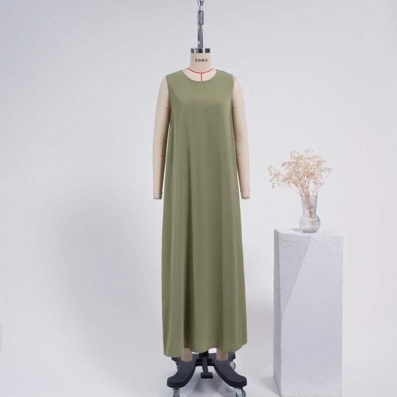 *His and Her Harmony:  DUBAI ALIA ABAYA in Pistachio Olive OR  Sahara Sunset & AMIR THOBE in Stone Olive