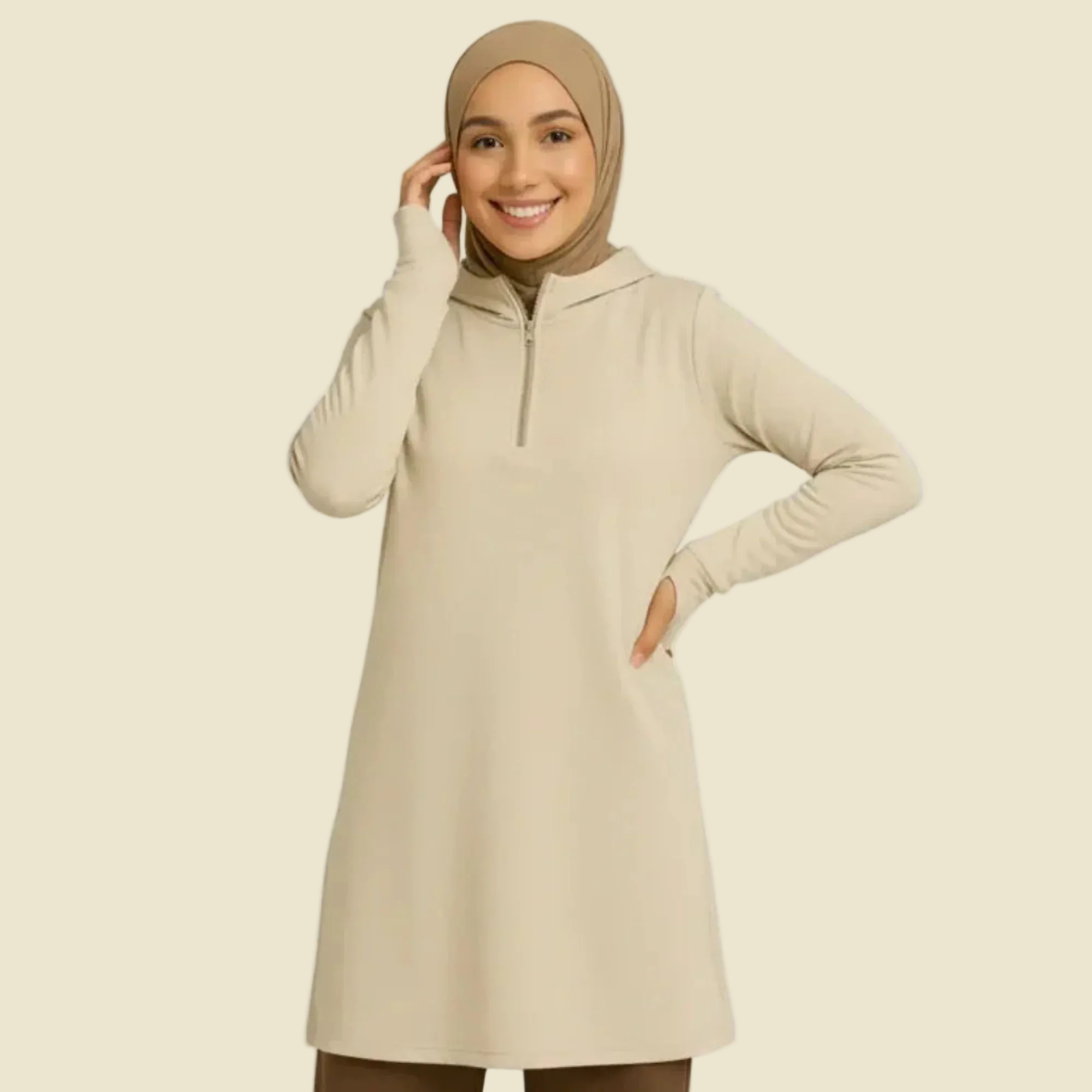 Mira AirFlex Top - Sand Veil (Light Khaki ,Tan)