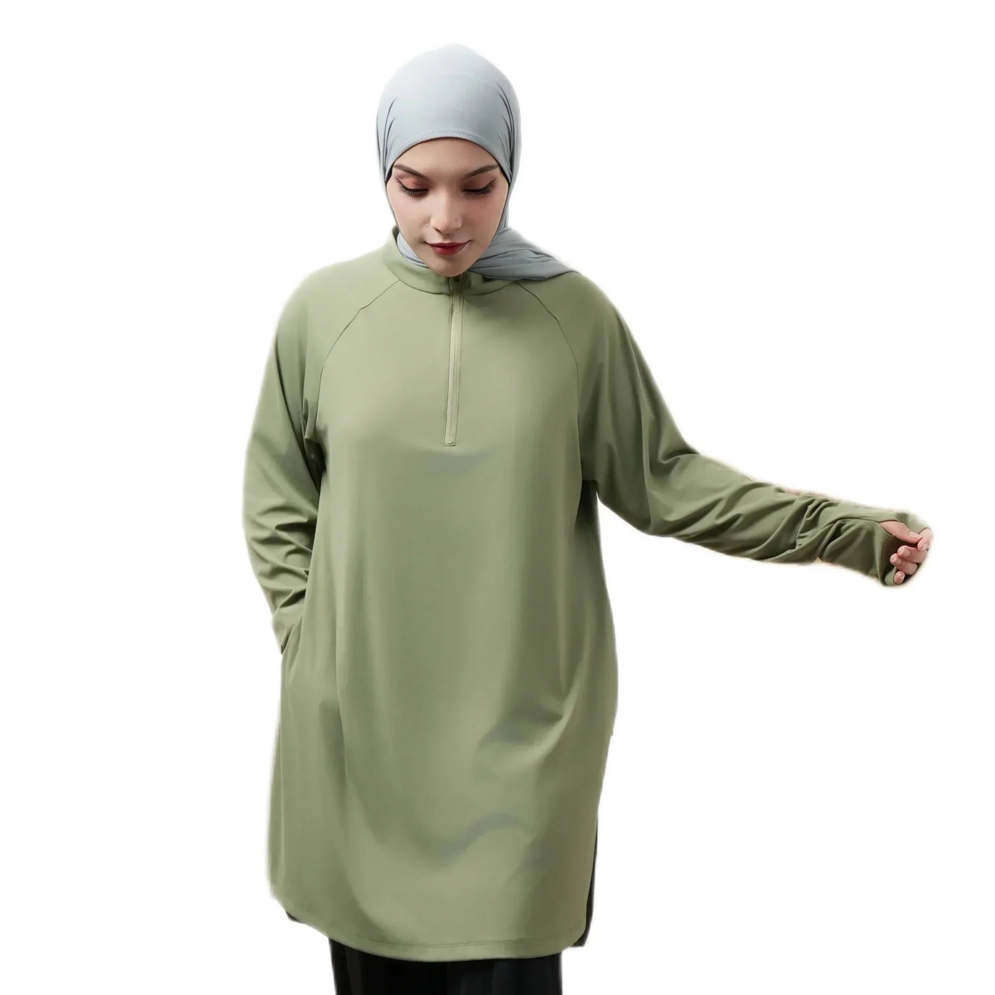 LImited Edition Mira AirFlex Raglan Top - Olive - ZAHRA'S BEST