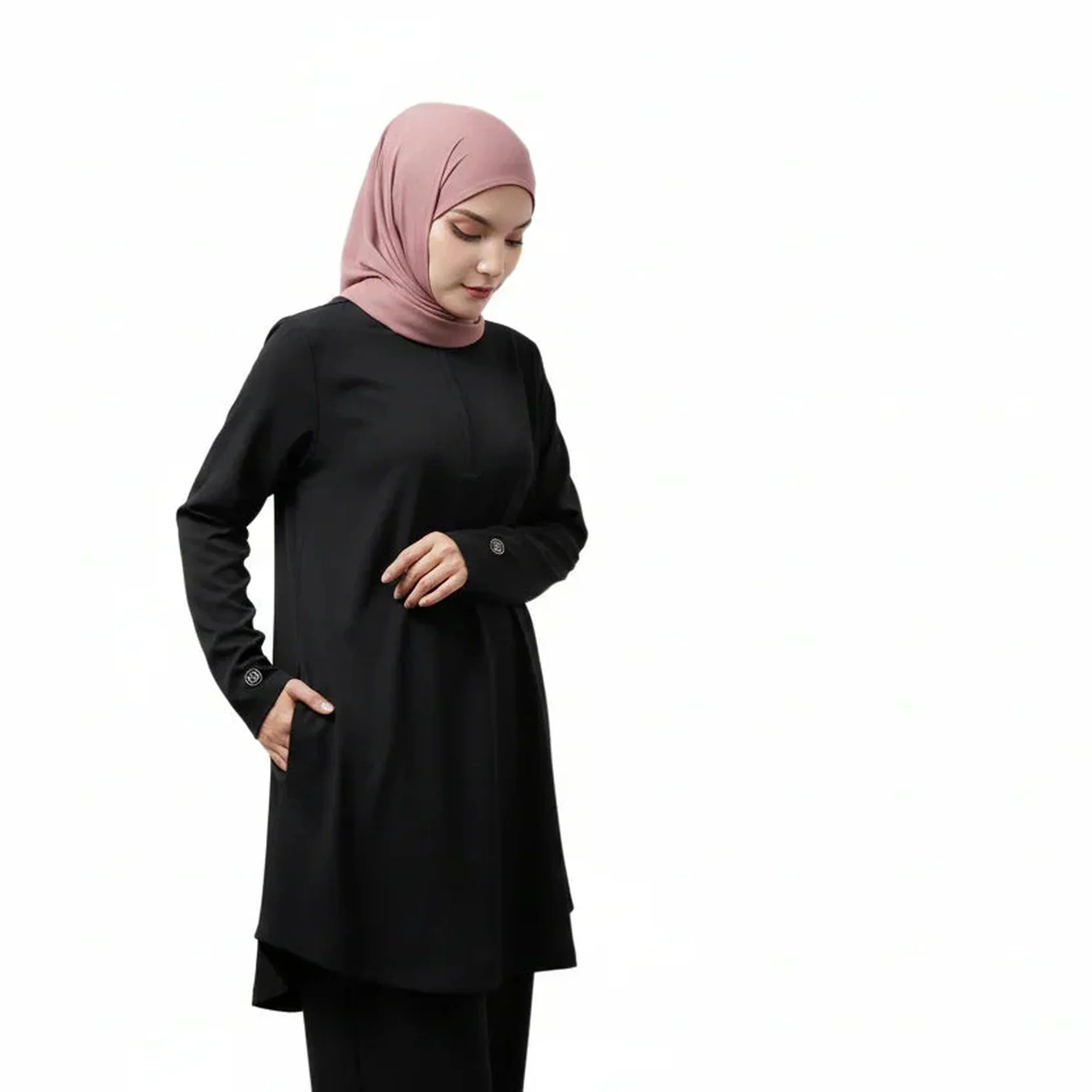 Mira AirFlex Set (Top & Wide Leg Pant) - Onyx - ZAHRA'S BEST