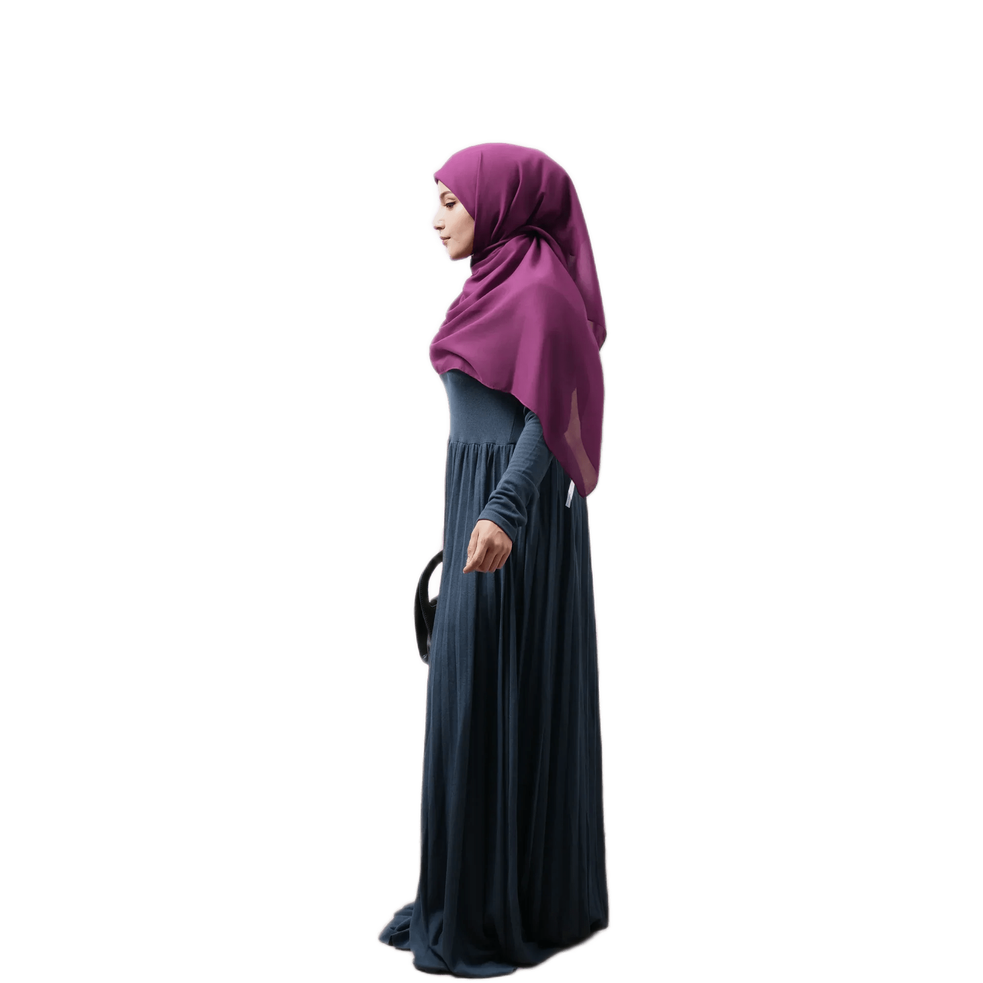 Sakina Pleated full Length Knit Dress - ZAHRA'S BEST