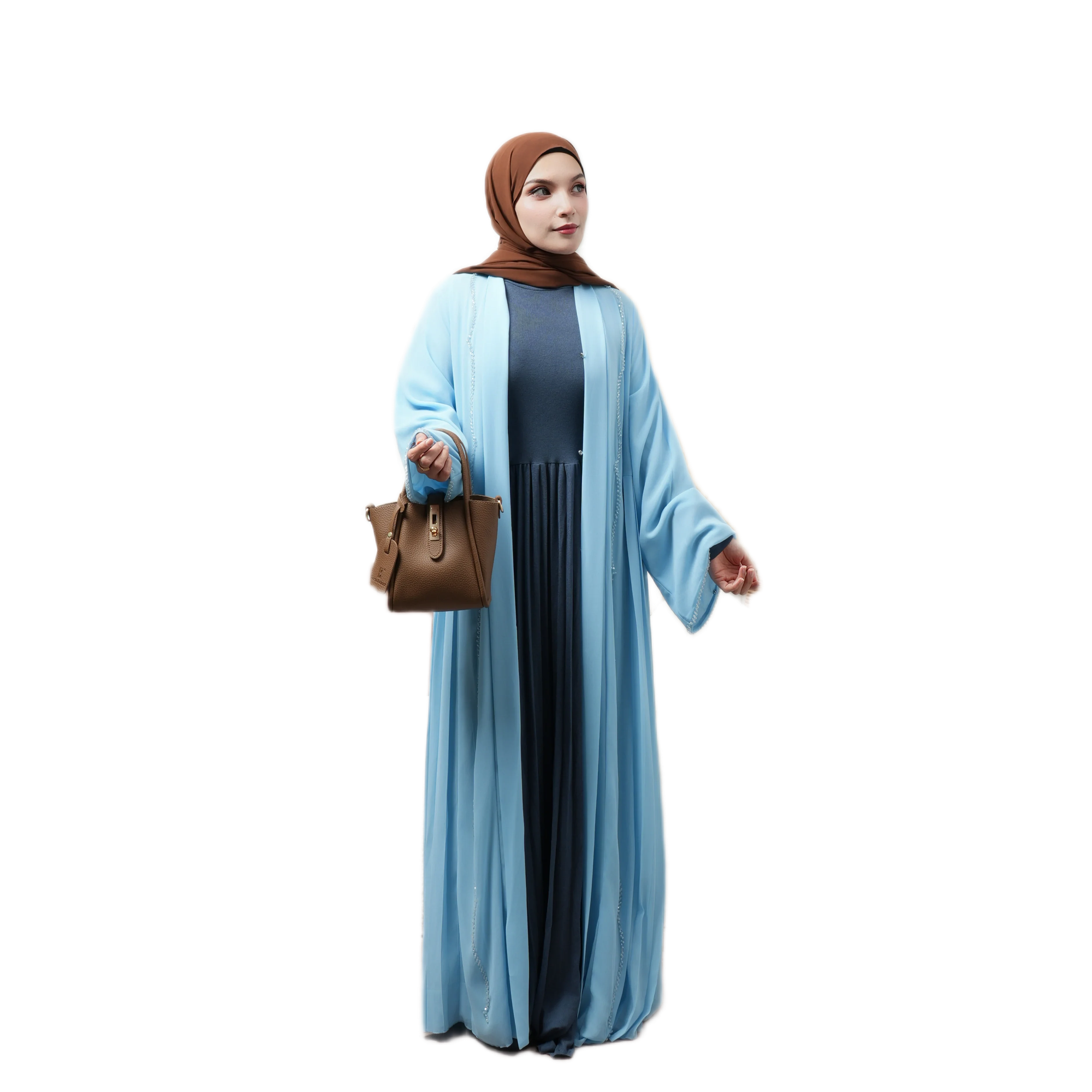 ZAHRAS BEST RUQAYYA SIDE PLEATED 2PC SET.