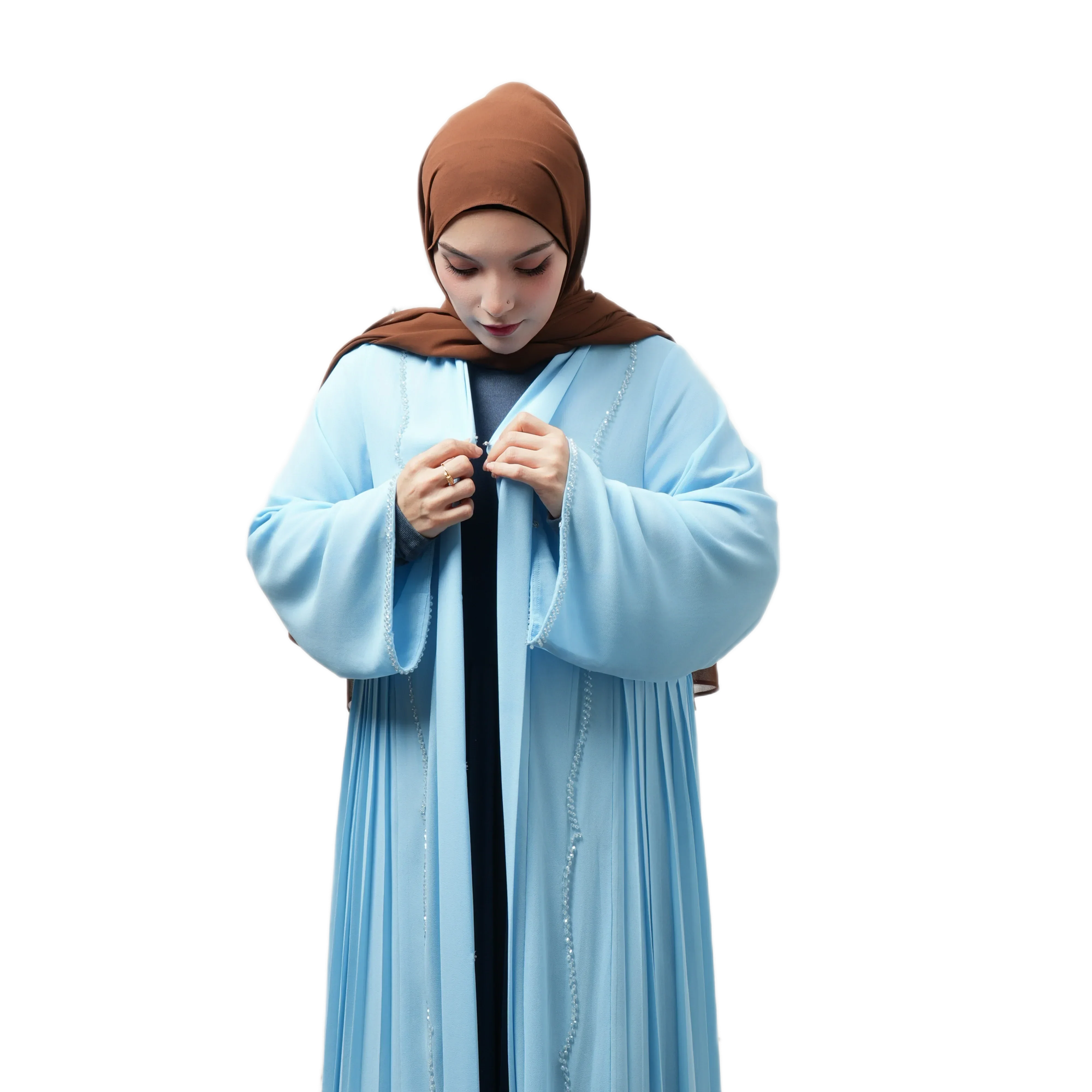 ZAHRAS BEST RUQAYYA SIDE PLEATED 2PC SET.