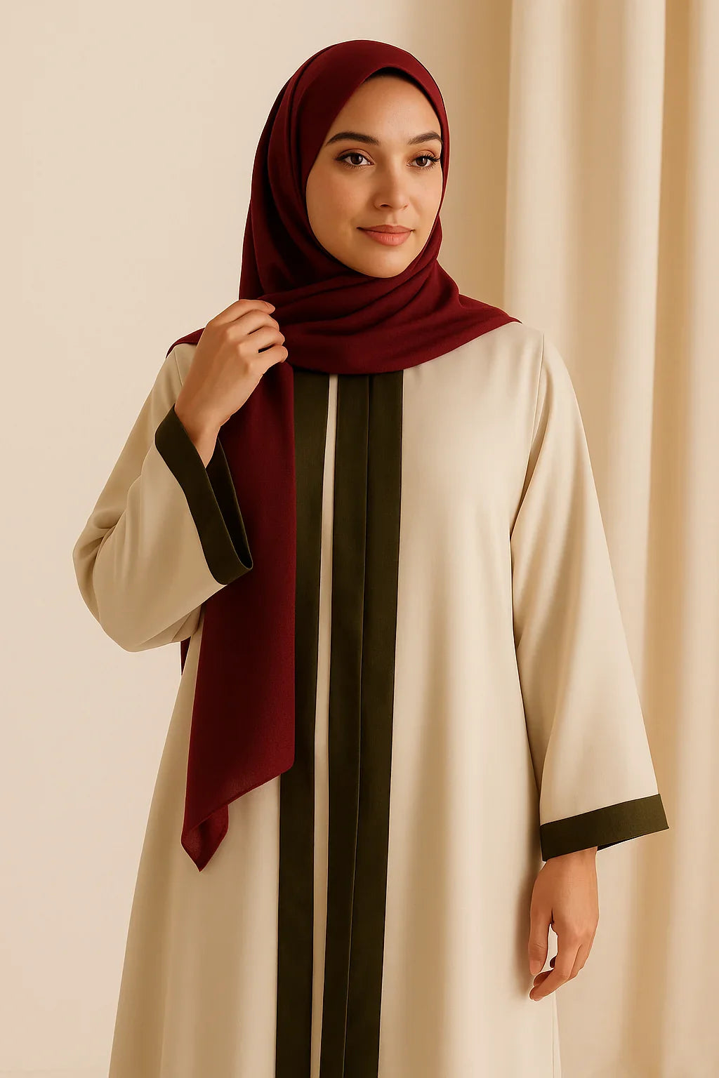 AL-ZAHRA Abaya Set | Deep Mocha