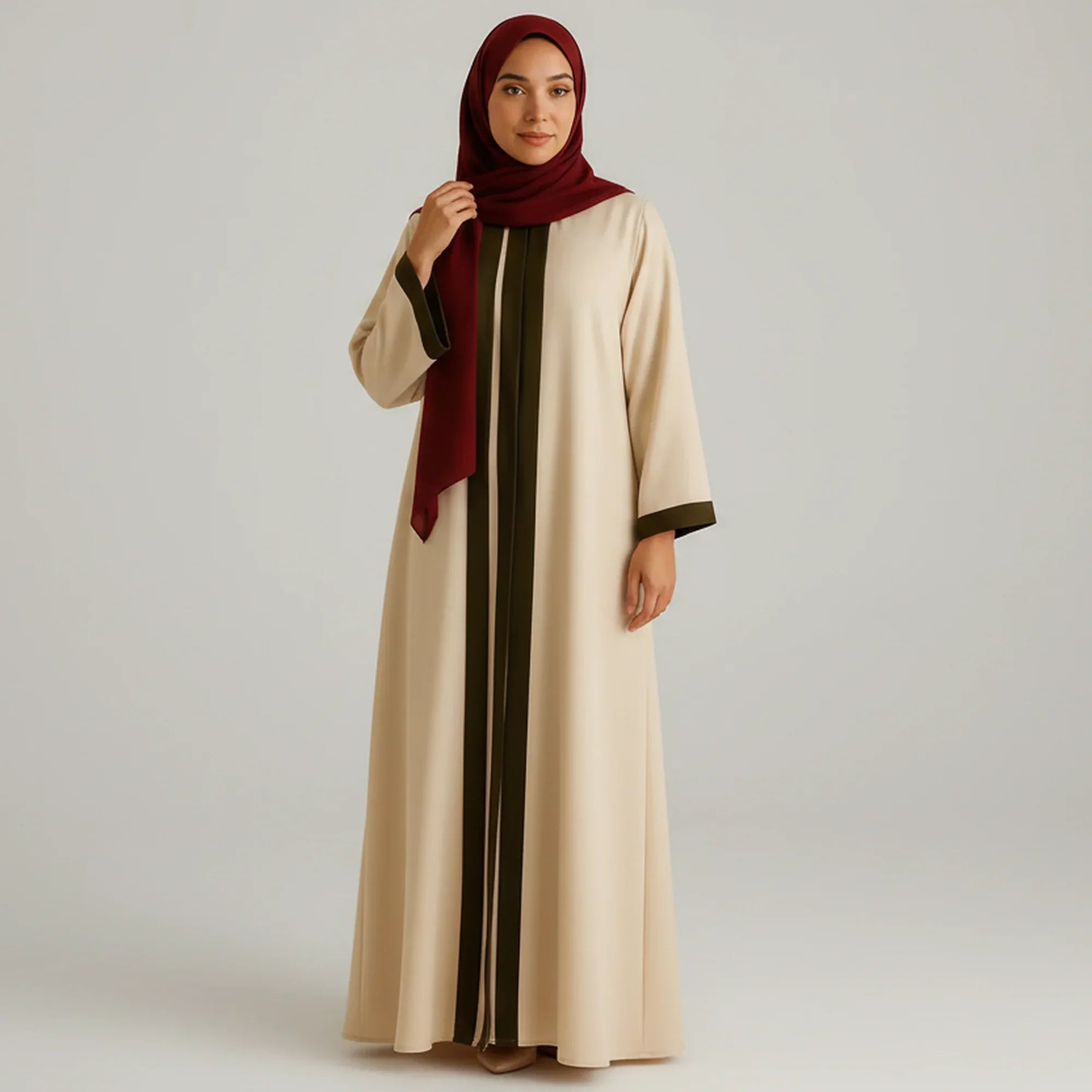 Al - Zahra Satin Set Jasmine/Mocha - ZAHRA'S BEST