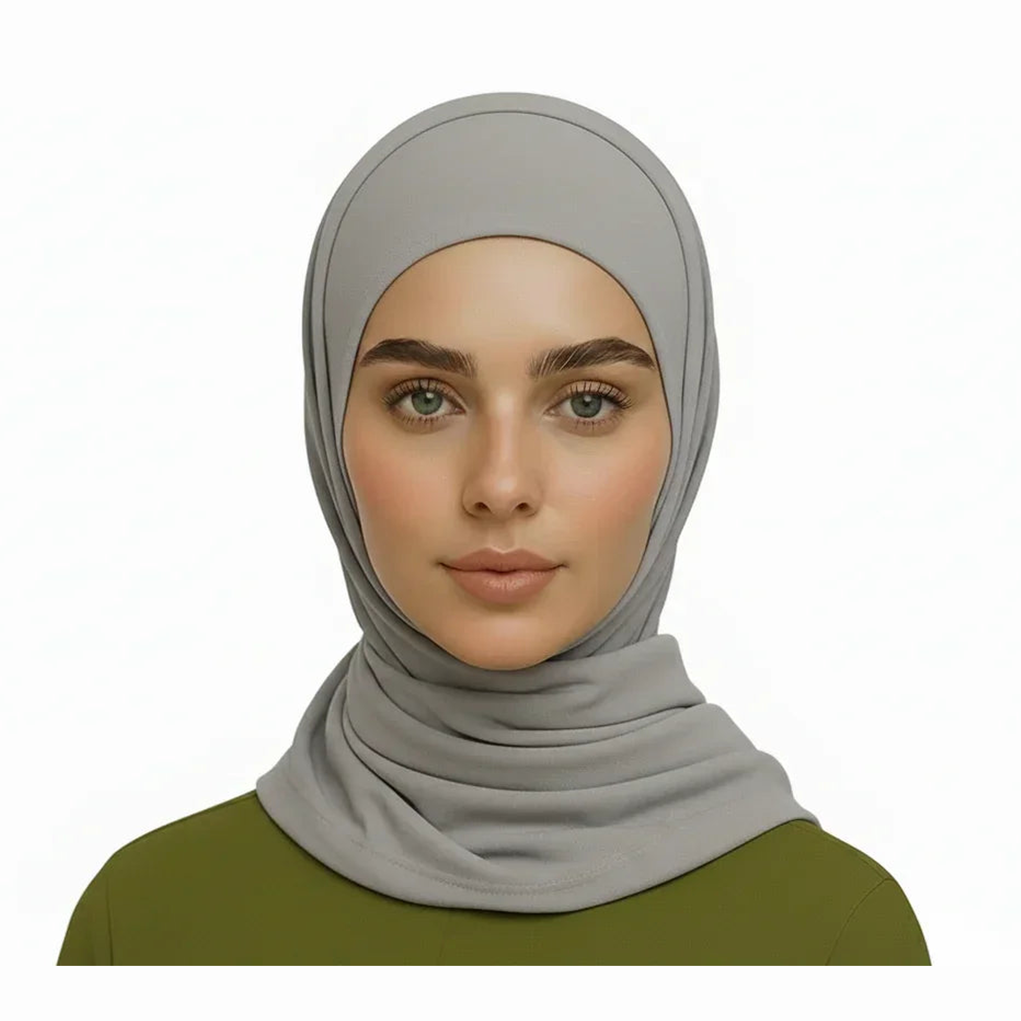MIRA MESH HIJAB - Silver Mist