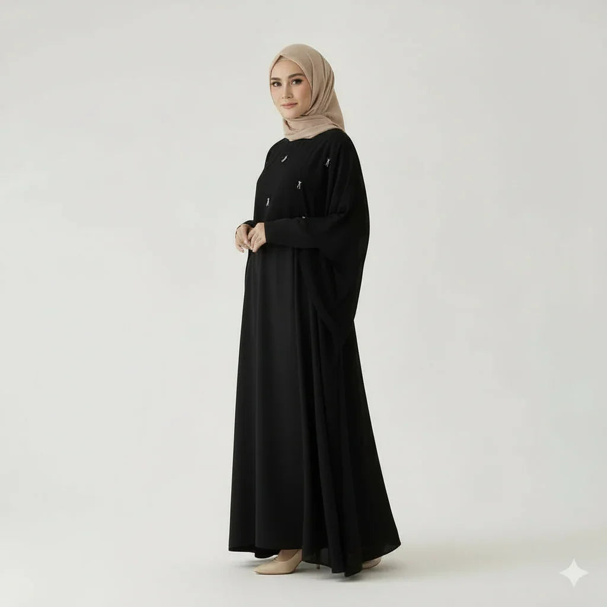 ZahrasBest Jamela Abaya Onyx — Classic Cut