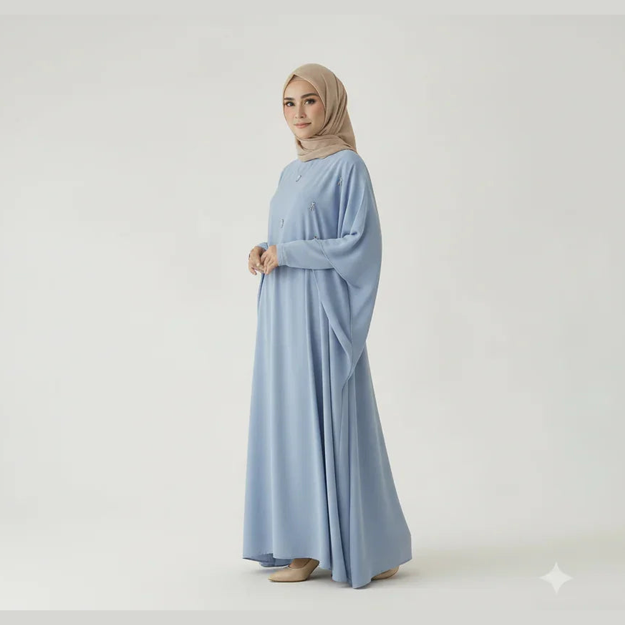 ZahrasBest Jamela Abaya — Classic Cut | Sky Dream