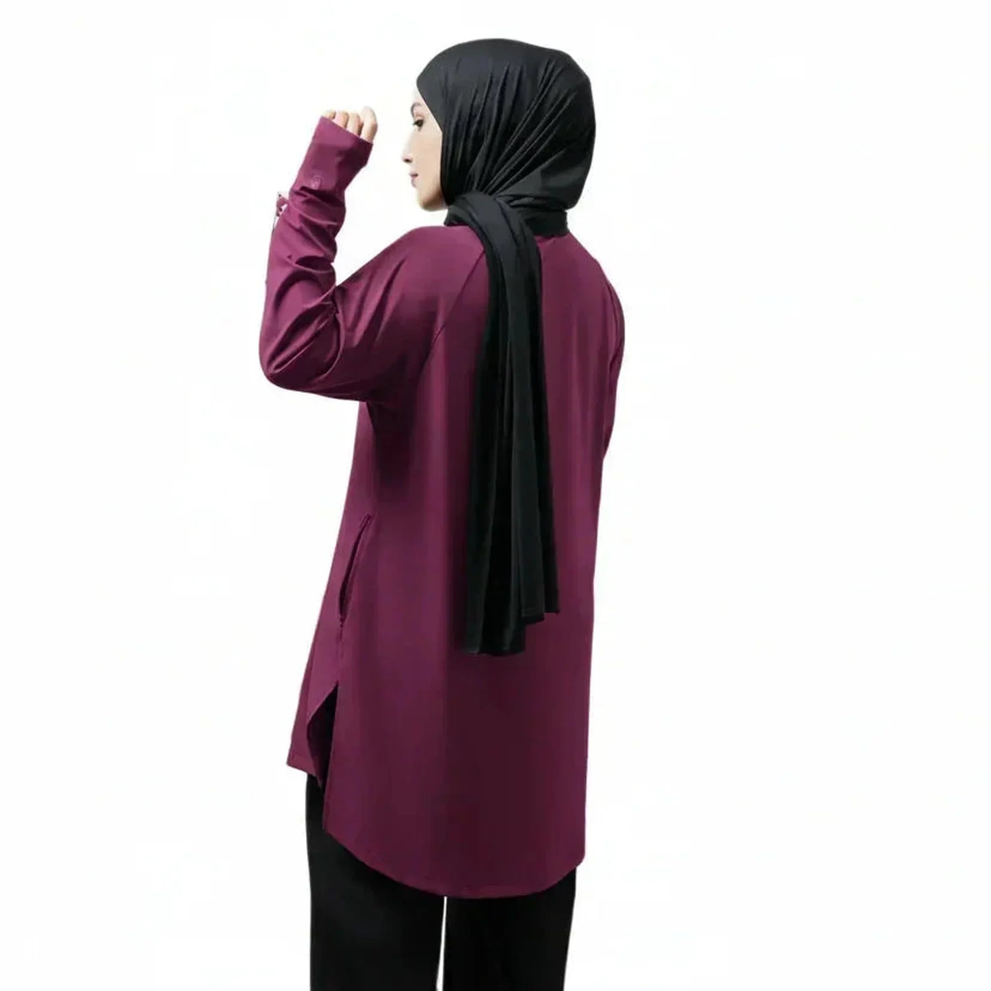 Limited Edition Mira AirFlex Raglan Top - Mulberry - ZAHRA'S BEST
