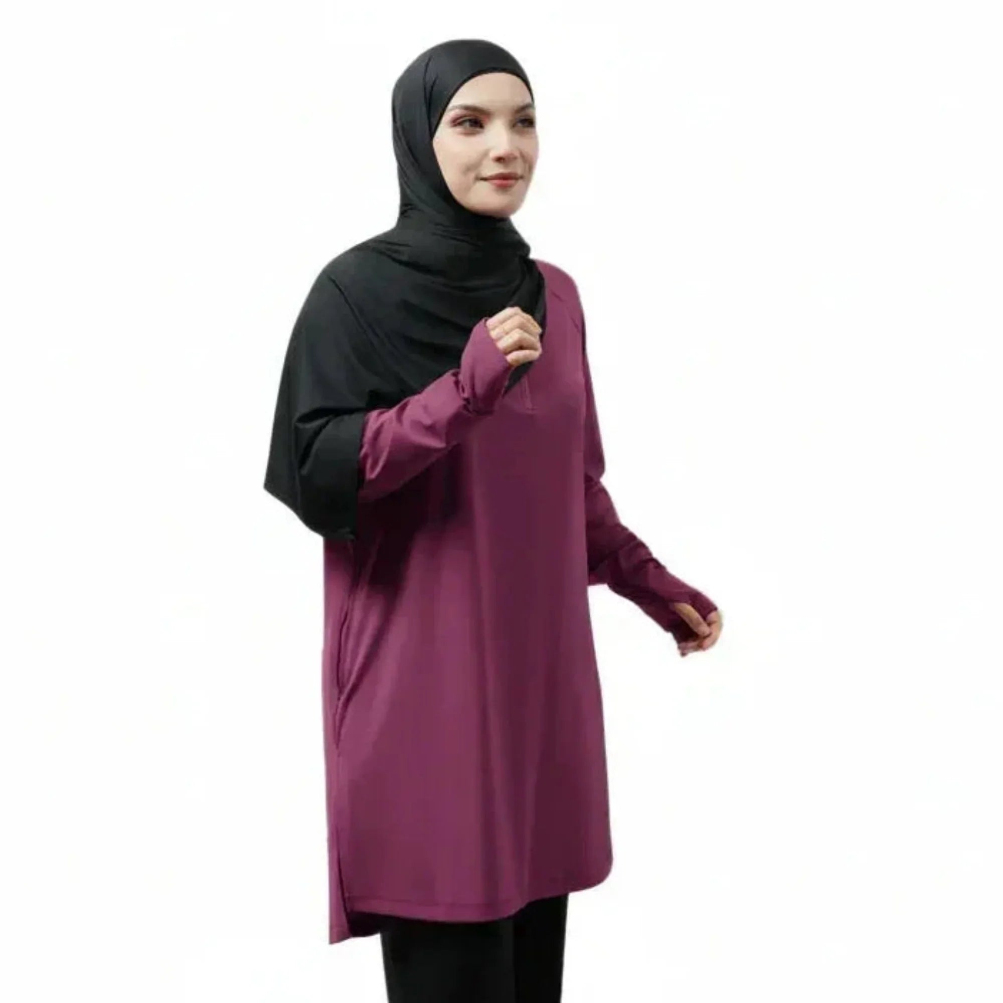 Limited Edition Mira AirFlex Raglan Top - Mulberry - ZAHRA'S BEST