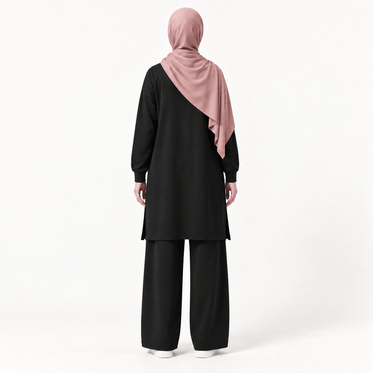 Mira AirFlex Set (Top & Wide Leg Pant) - Onyx - ZAHRA'S BEST