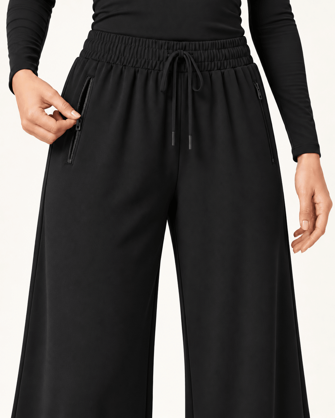 Mira AirFlex Wide Leg Pant - Onyx - ZAHRA'S BEST