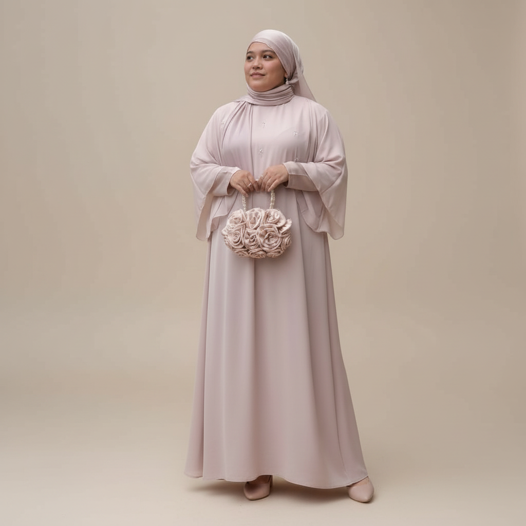 ZahrasBest Jamela Abaya — Classic Cut | Barely Blush