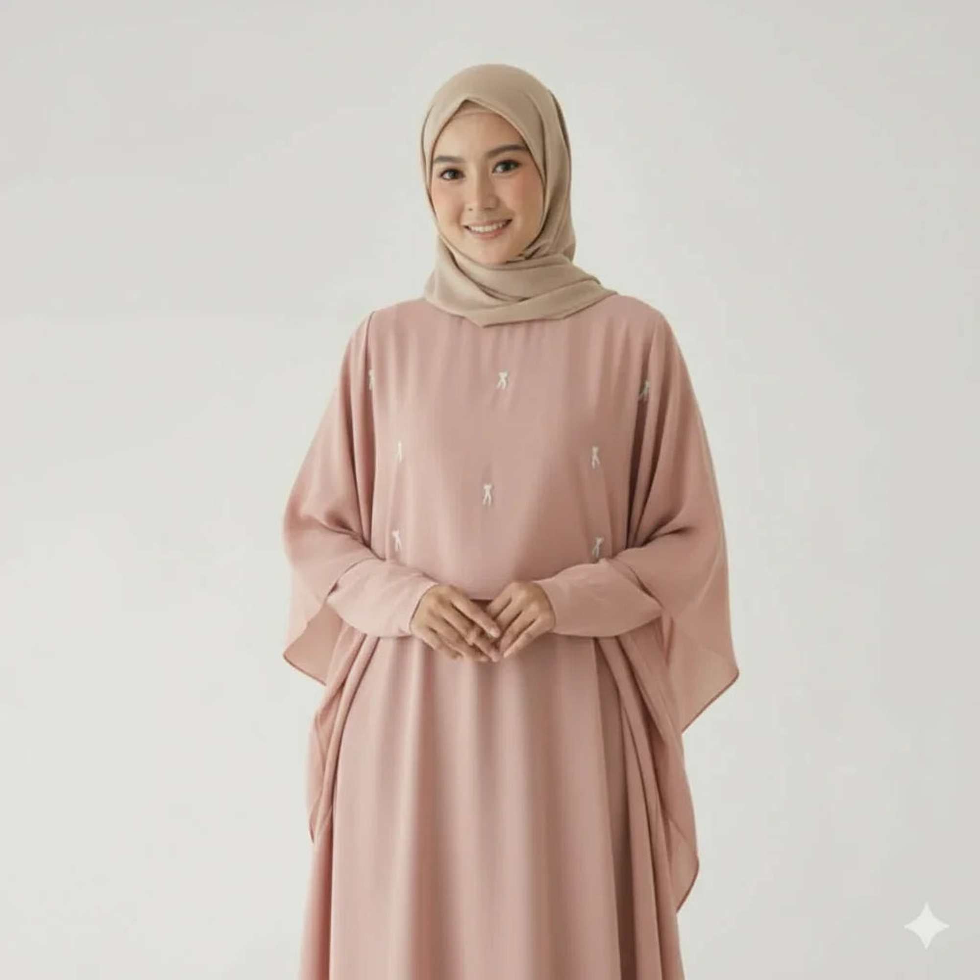 ZahrasBest Jamela Abaya — Classic Cut | Barely Blush