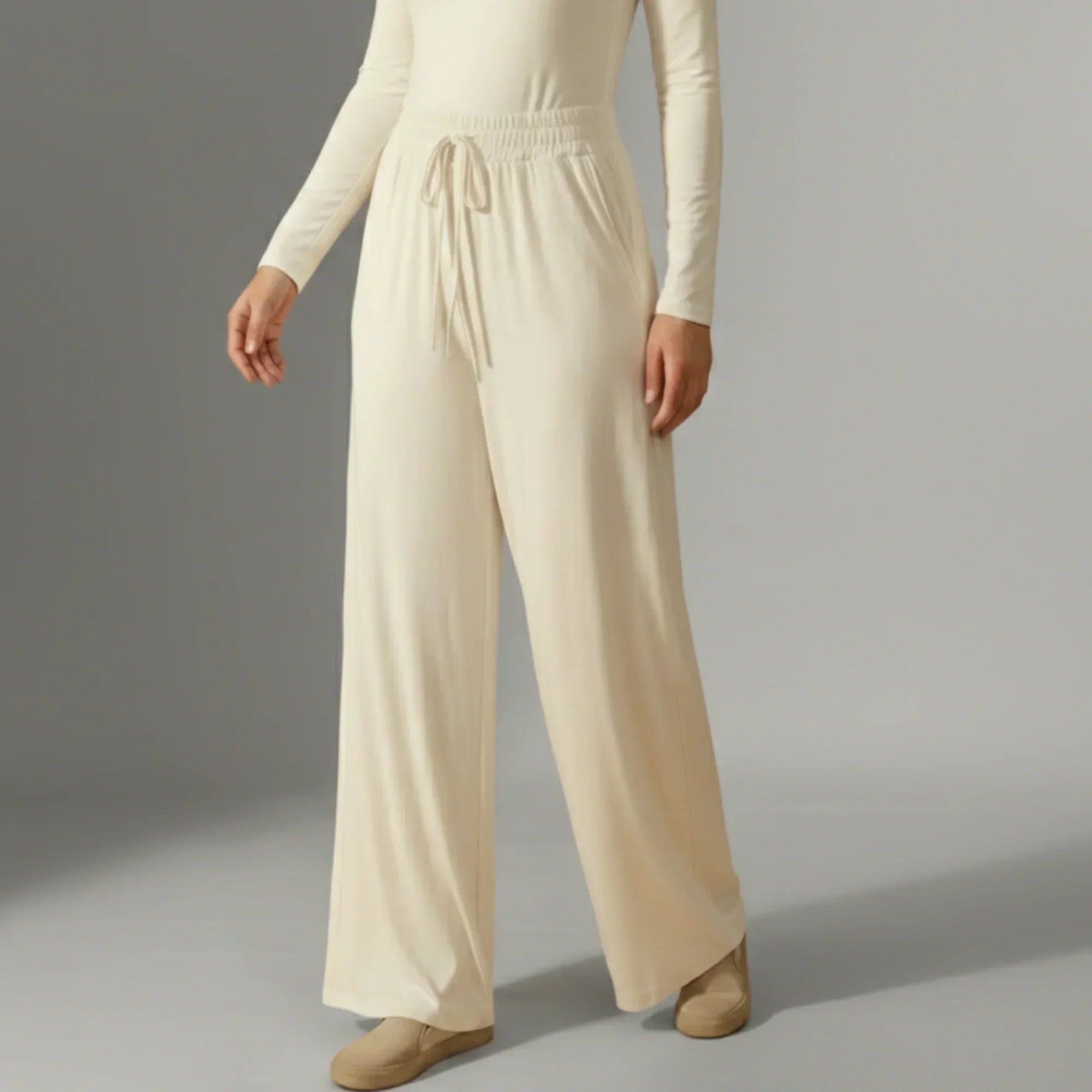 Mira AirFlex Wide Leg Pant - Cloud - ZAHRA'S BEST
