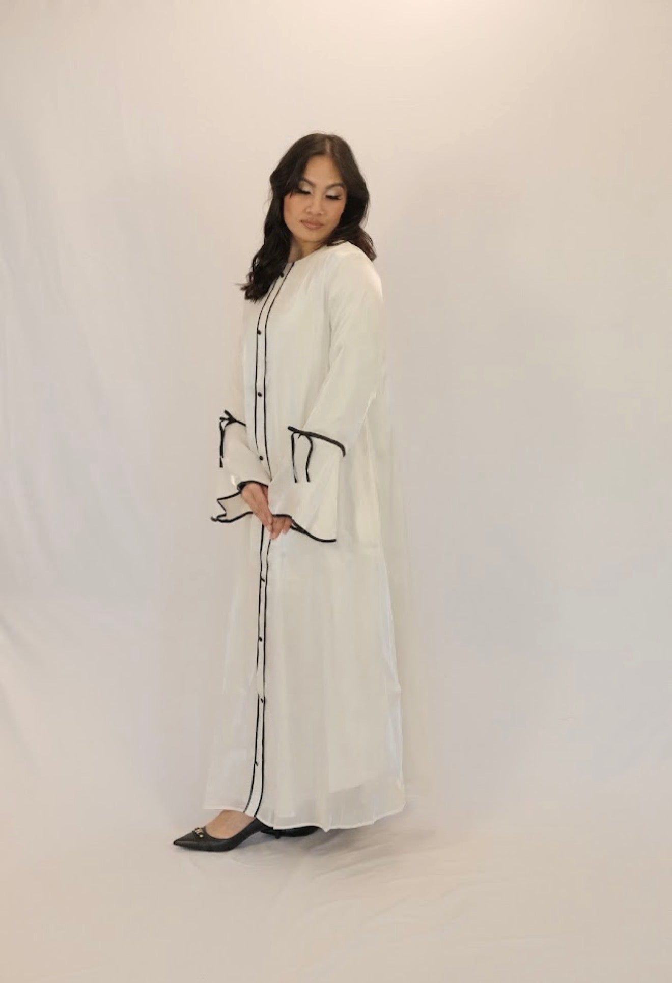 NOOR ABAYA Radiating an elegant brilliance, collection -2 Pearl Shadow - ZAHRA'S BEST