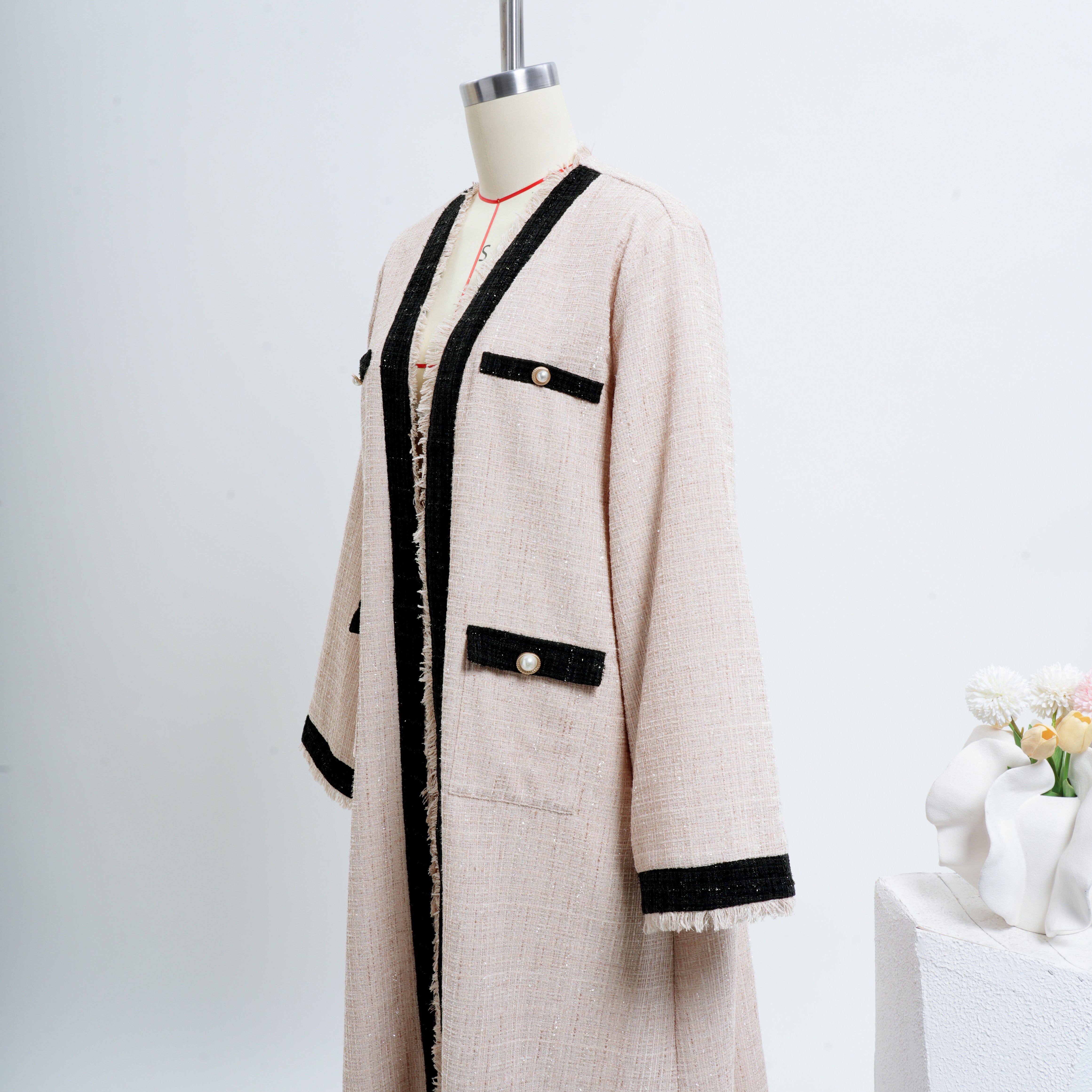 ZahrasBest Layla Abaya — 2-Piece Set | Crème Brûlée