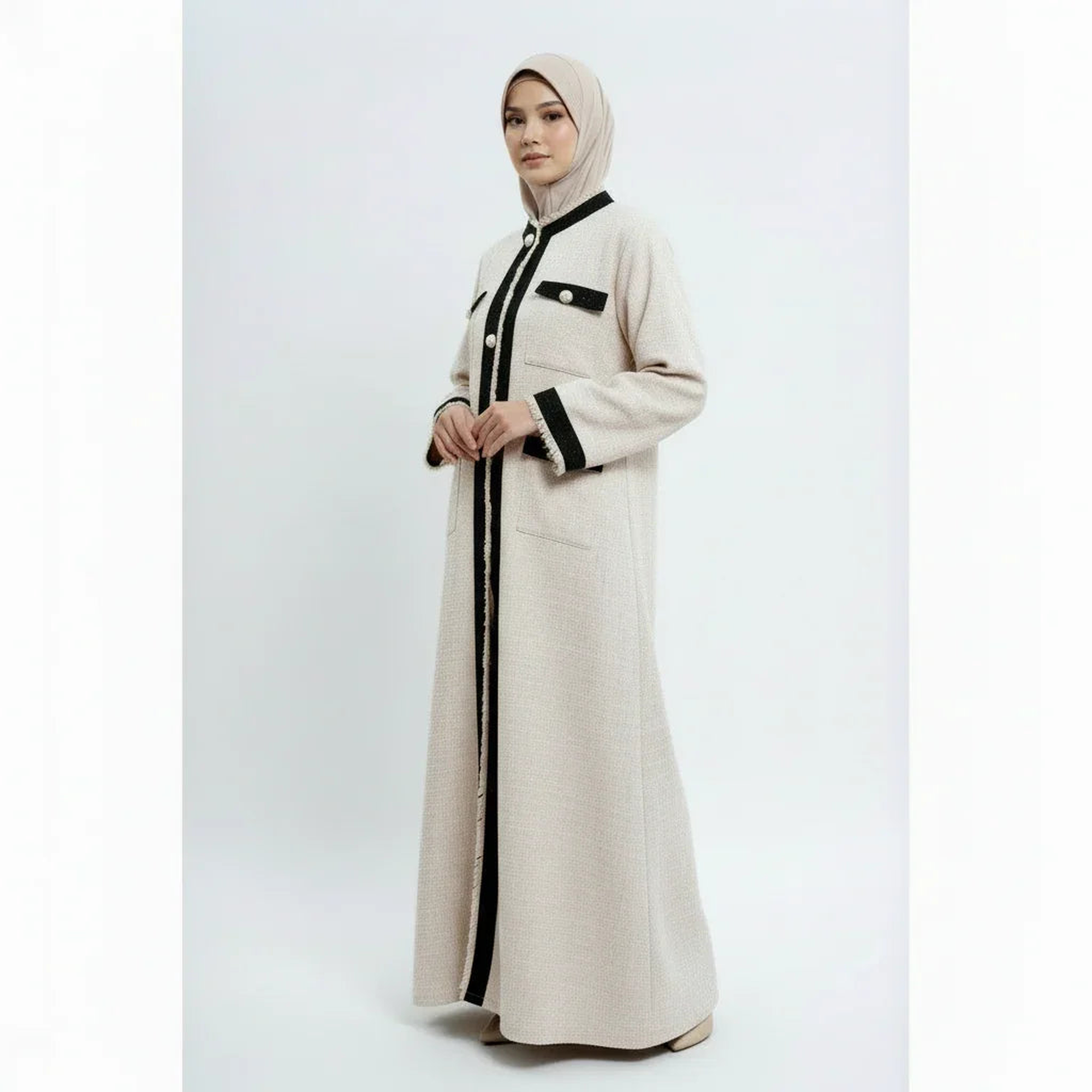 ZahrasBest Layla Abaya Crème Brûlée