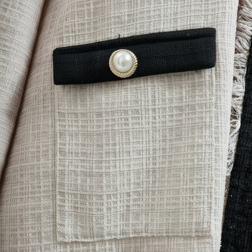 ZahrasBest Layla Abaya — 2-Piece Set | Crème Brûlée