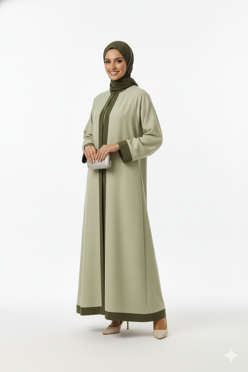 AL-ZAHRA 2 pc.        DESERT SAGE/OLIVE MIST