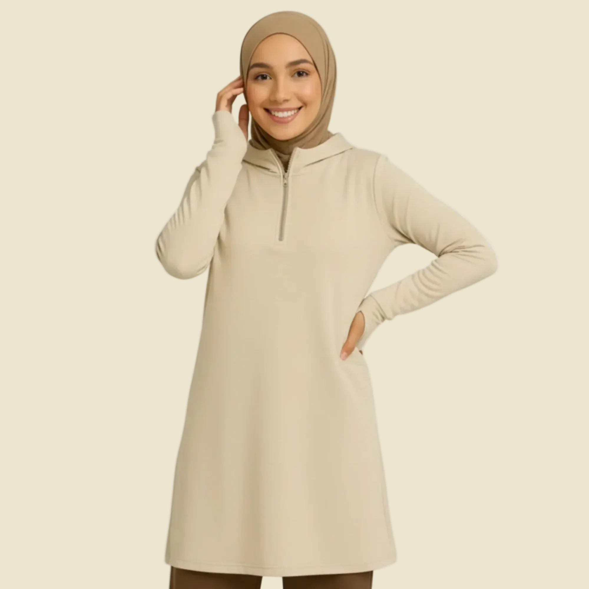 Mira AirFlex Top - Sand Veil (Light Khaki ,Tan)