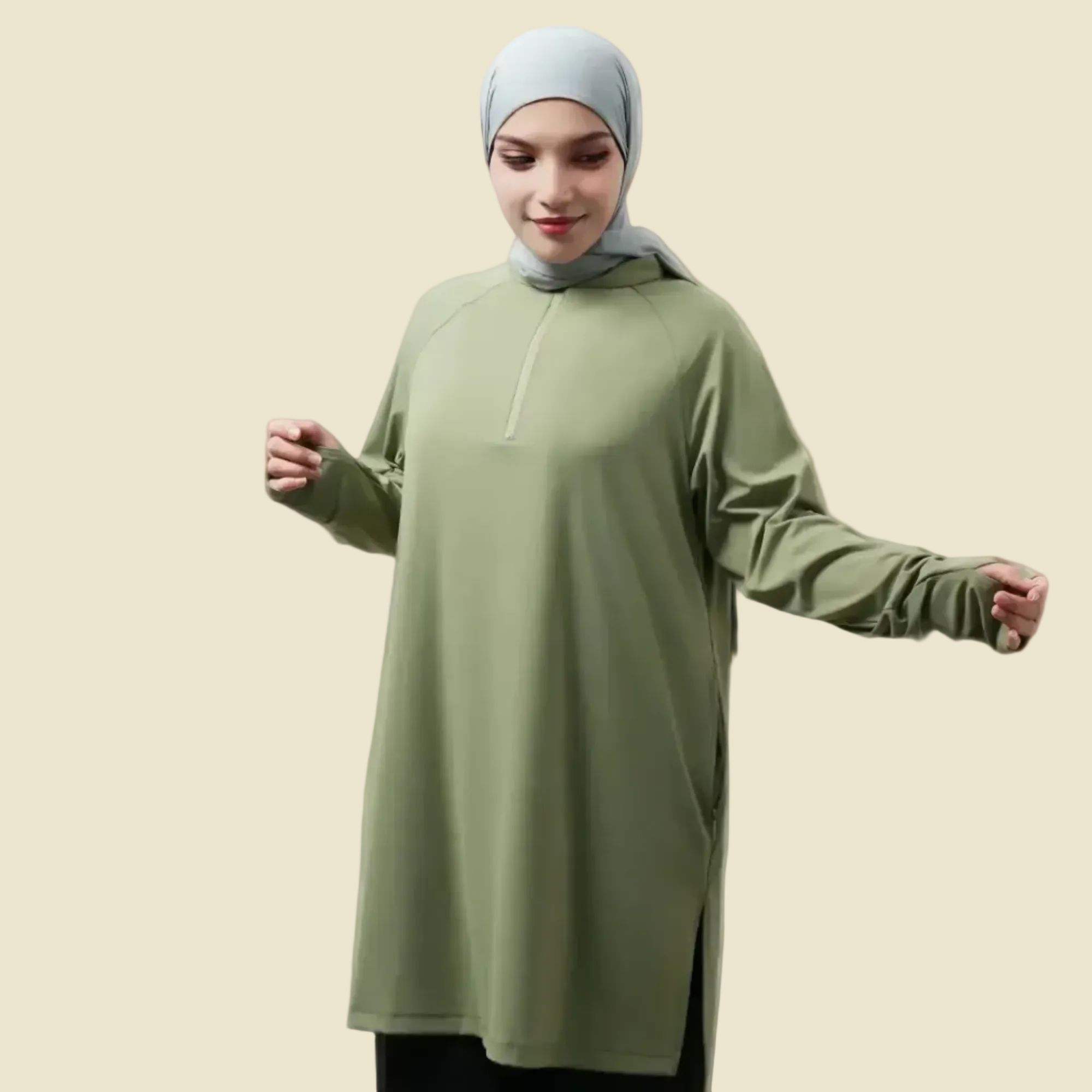 LIMITED EDITION MIRA AIRFLEX RAGLAN TOP -  Olive
