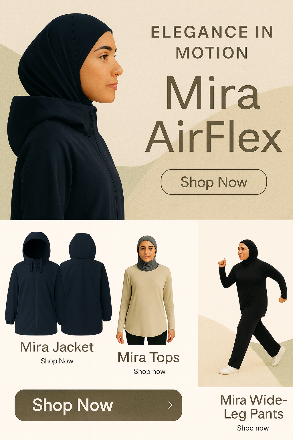 *MIRA AirFlex Performance Top - High Mock Neck in Color Onyx (Black)