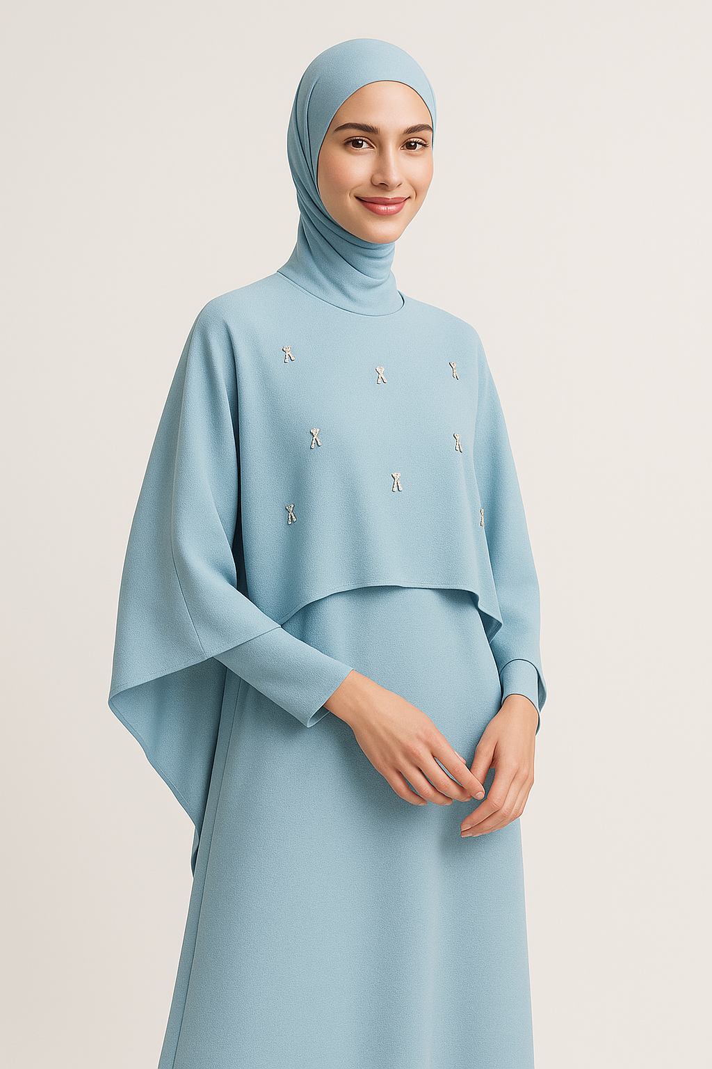 ZahrasBest Jamela Abaya — Classic Cut | Sky Dream
