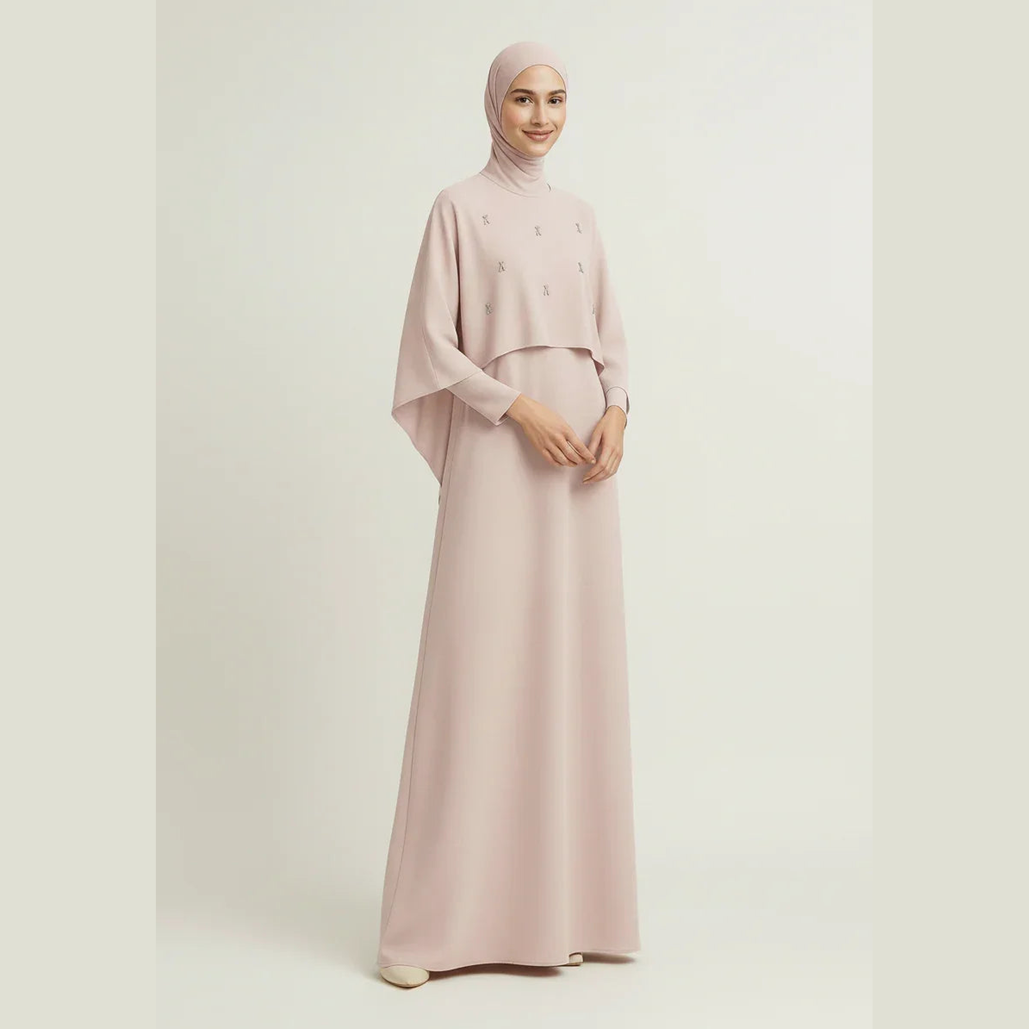 ZahrasBest Jamela Abaya — Classic Cut | Barely Blush