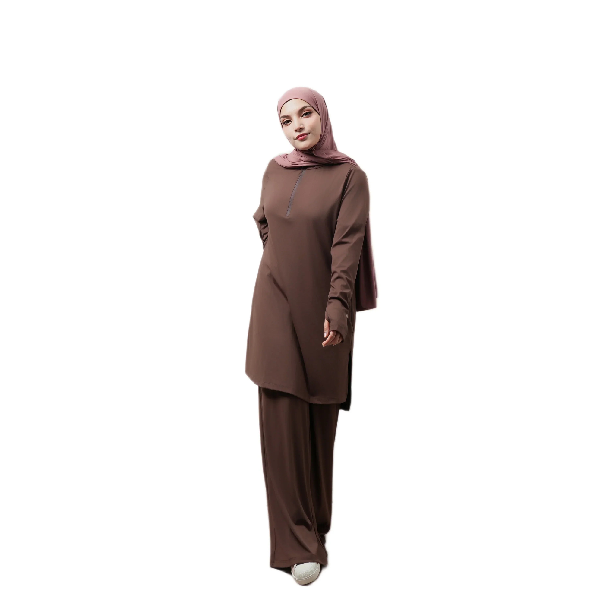 Mira AirFlex Set (Top & Wide Leg Pant) - Cocoa