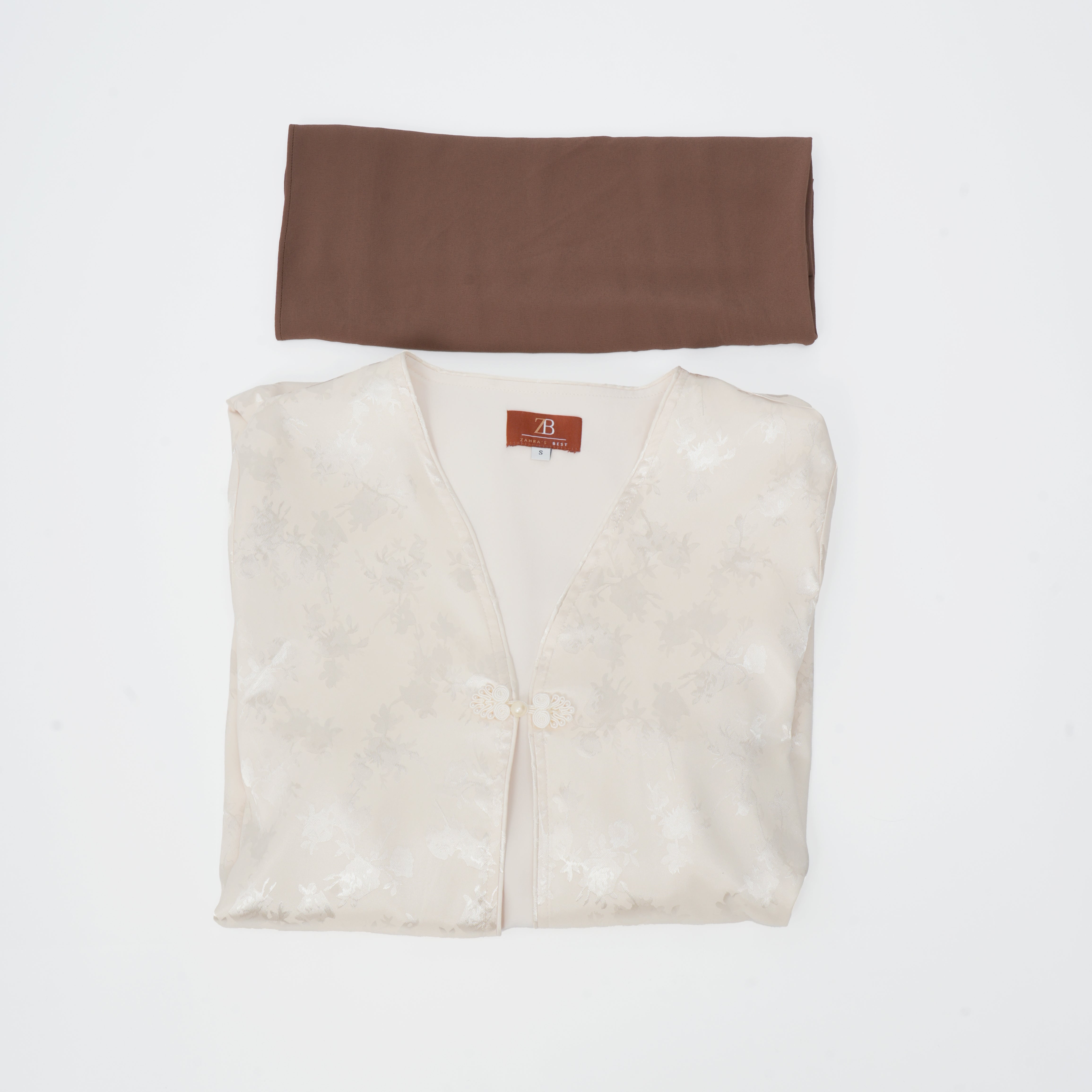Naseem Lulu — Ivory Pearl Open Abaya