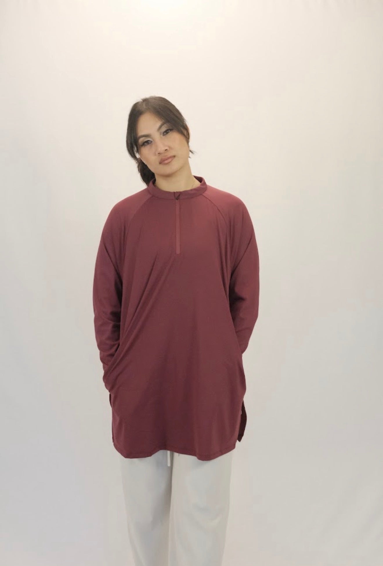 Limited Edition Mira AirFlex Raglan Top - Mulberry - ZAHRA'S BEST