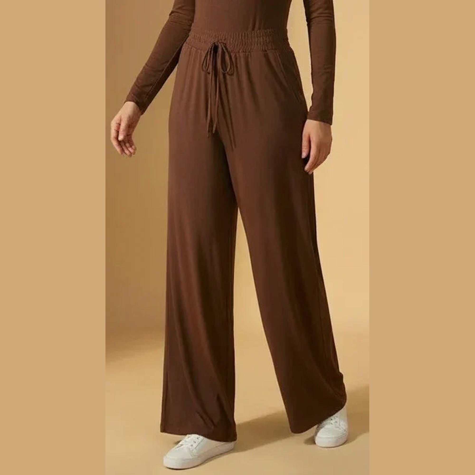 Mira AirFlex Wide Leg Pant - Cocoa