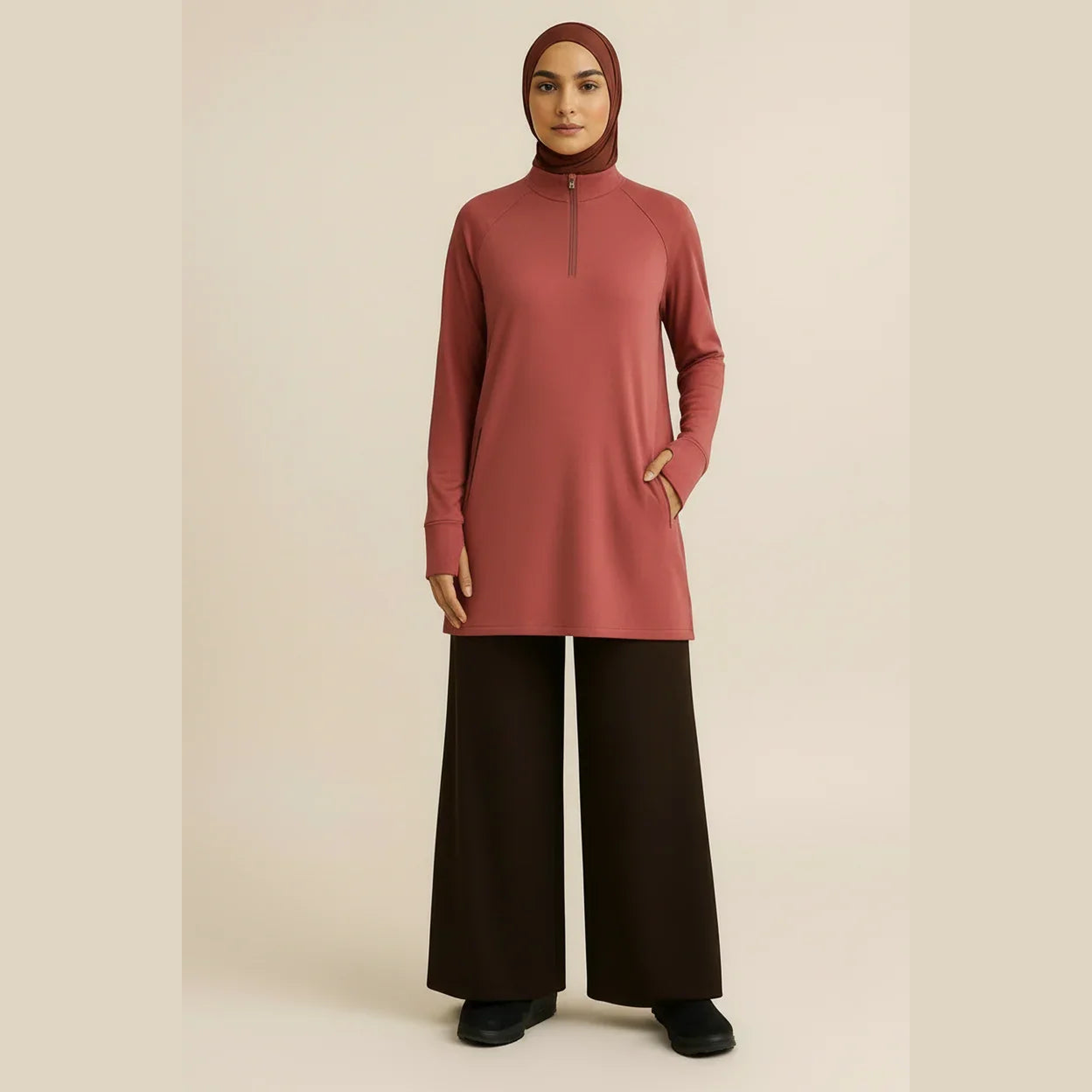 Mira AirFlex Wide Leg Pant - Cocoa