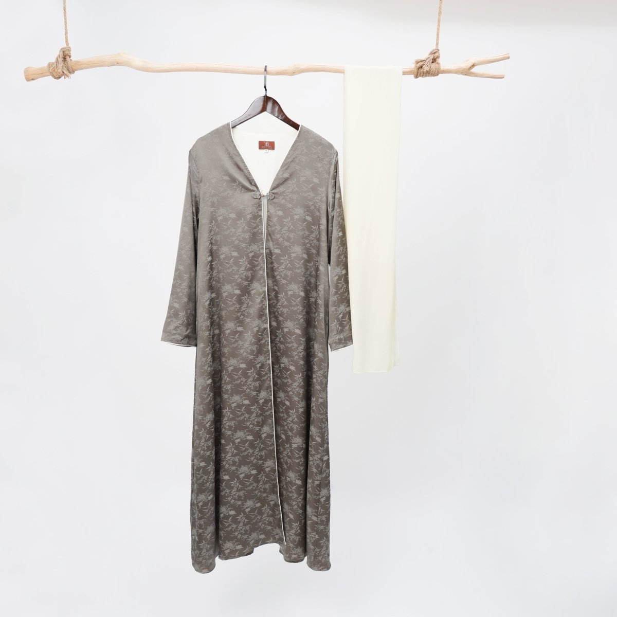 Naseem Zaitoun — Stone Olive Open Abaya - ZAHRA'S BEST