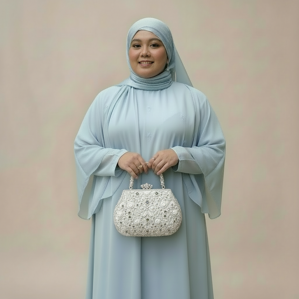 ZahrasBest Jamela Abaya — Classic Cut | Sky Dream