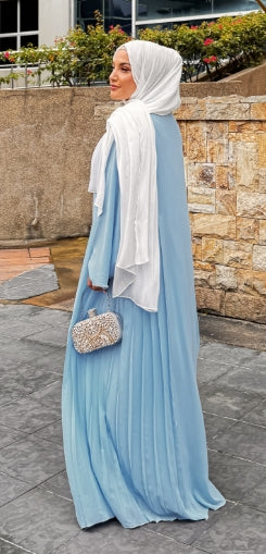 RUQAYYA  2 PIECE ABAYA SIDE PLEATED SET    Ocean Reflections