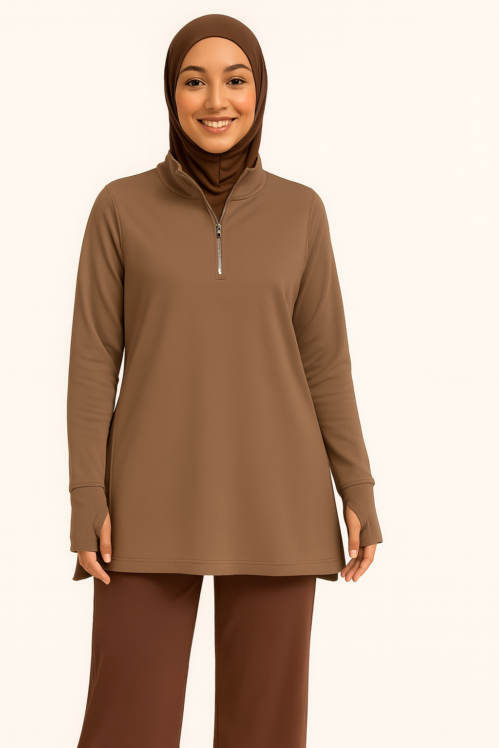 ZAHRAS BEST MIra AirFlex Performance Top –  Mocha